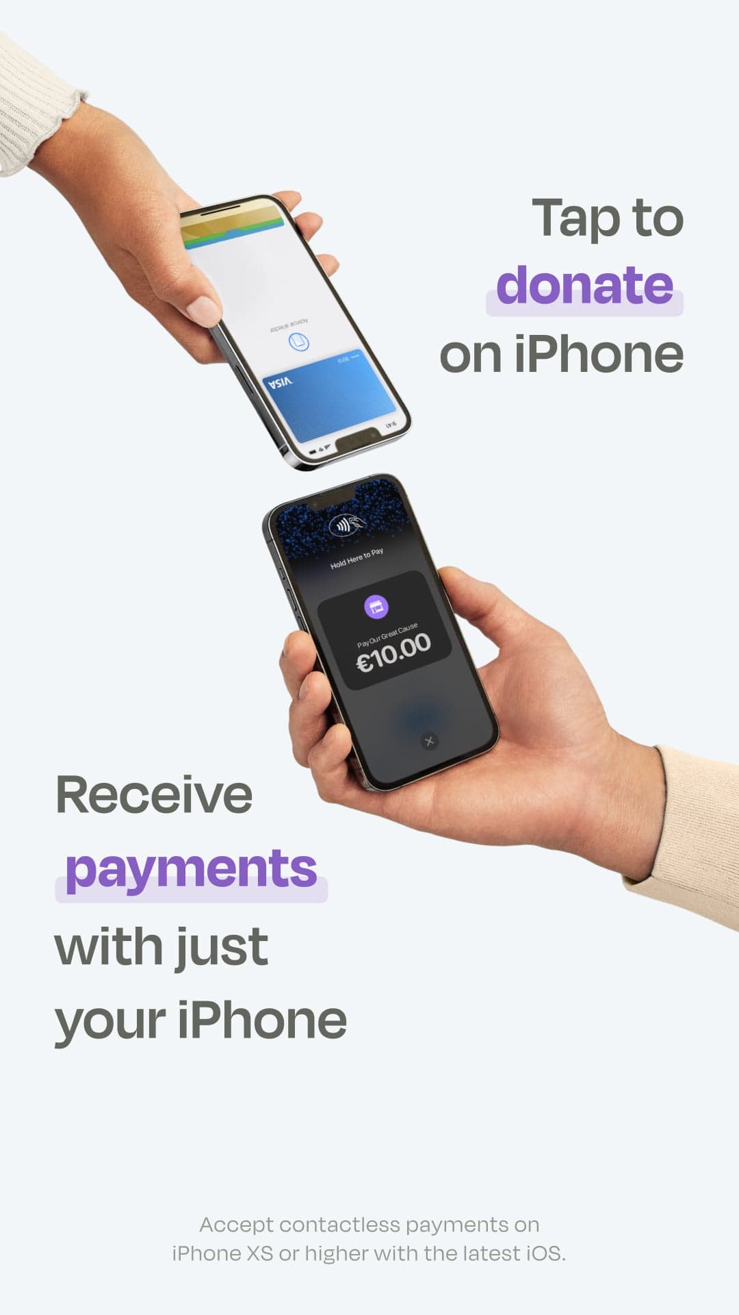 Tap to donate on phone — contactless donation with Apple Pay